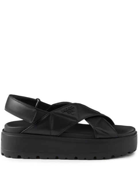 Prada 45mm leather sandals - Black - zdjęcie produktu nr 1