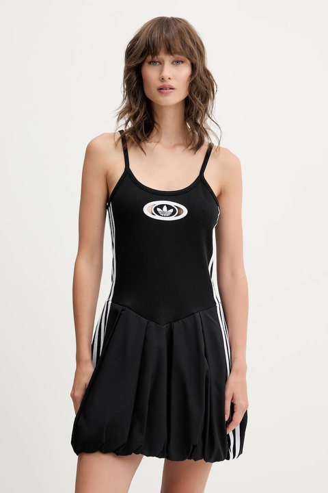 adidas Originals sukienka Balloon Dress kolor czarny mini rozkloszowana KC8798 - zdjęcie produktu nr 1