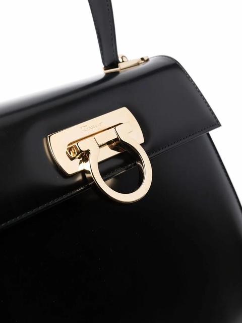 Ferragamo Gancini flip-lock leather bag - Black - zdjęcie produktu nr 2