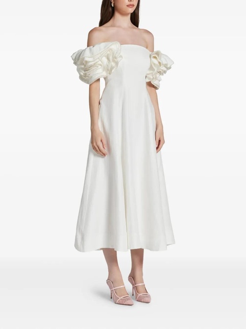Aje Twyla ruffled off-shoulder dress - Neutrals - zdjęcie produktu nr 1