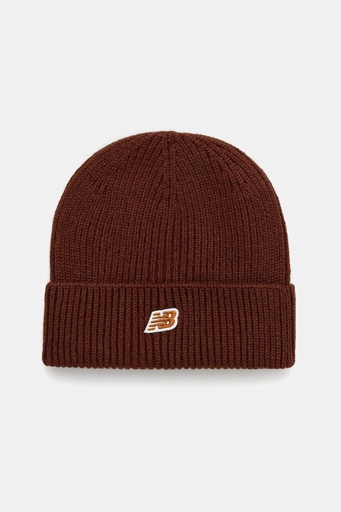 New Balance czapka kolor brązowy LAH53008ROK - zdjęcie produktu nr 1