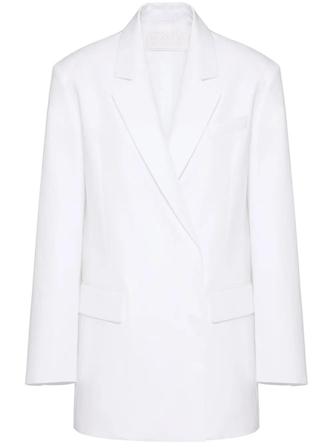 Valentino Garavani Compact poplin blazer - White - zdjęcie produktu nr 1