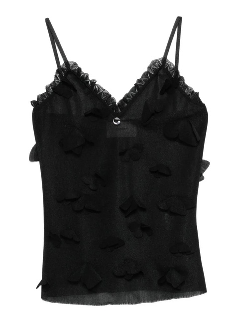Coperni butterflies-appliqué top - Black - zdjęcie produktu nr 1