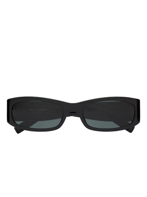 Saint Laurent Eyewear SL M152 logo-plaque rectangle sunglasses - Black - zdjęcie produktu nr 1