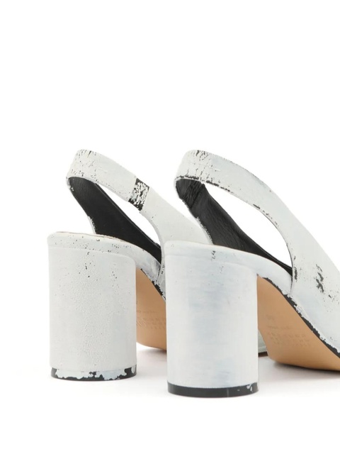 MM6 Maison Margiela painterly-print slingback sandals - White - zdjęcie produktu nr 2
