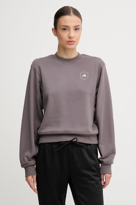 adidas by Stella McCartney bluza treningowa damska kolor szary gładka JW4692 - zdjęcie produktu nr 1