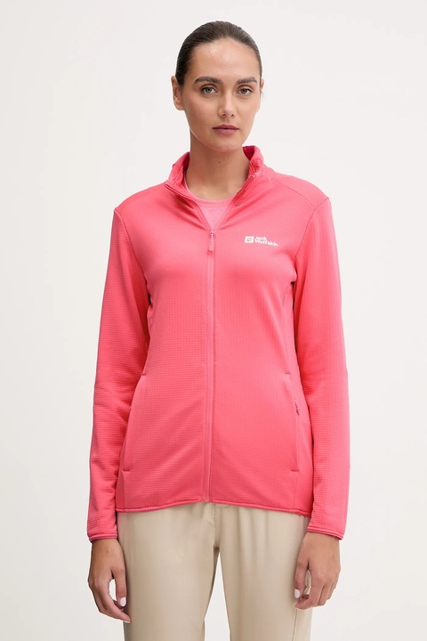Jack Wolfskin bluza sportowa Kolbenberg kolor różowy gładka A63965 - zdjęcie produktu nr 1