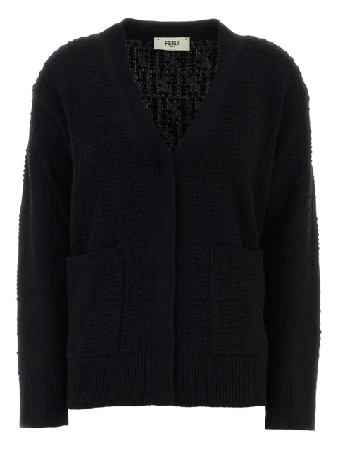 FENDI textured cardigan - Black - zdjęcie produktu nr 1