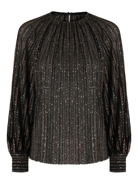 Missoni pleated sequinned top - Brown - zdjęcie produktu nr 1