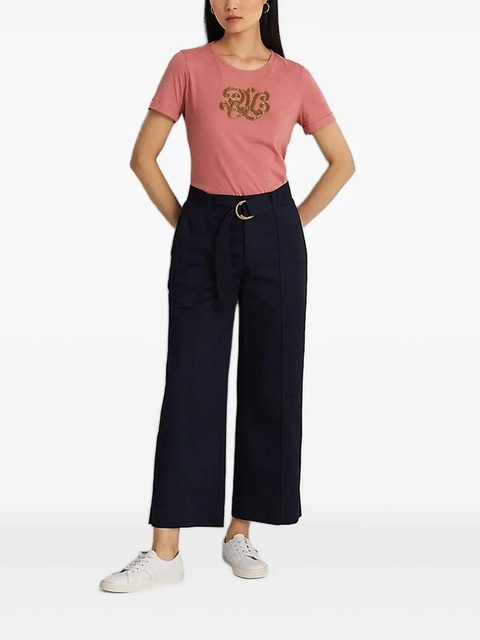 Lauren Ralph Lauren logo-beaded T-shirt - Pink - zdjęcie produktu nr 2
