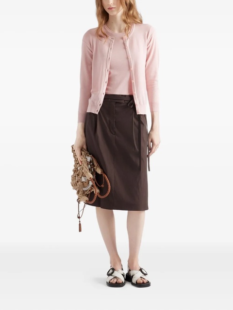 Prada short-sleeve ribbed sweater - Pink - zdjęcie produktu nr 2