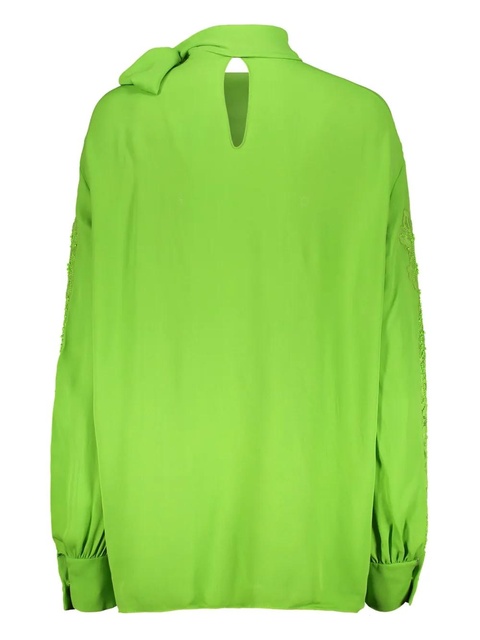 Valentino Garavani pussy-bow blouse - Green - zdjęcie produktu nr 1