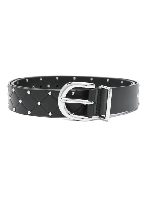 Maje quilted leather belt - Black - zdjęcie produktu nr 1