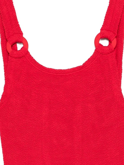 Hunza G Domino hoop-detail swimsuit - Red - zdjęcie produktu nr 2