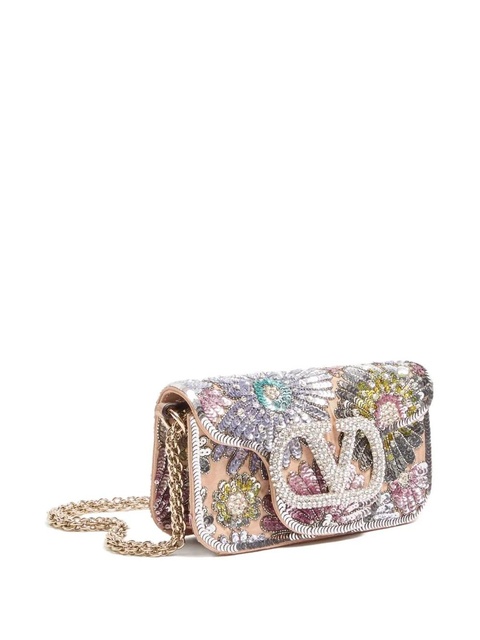 Valentino Garavani small Locò floral embroidered tote bag - Neutrals - zdjęcie produktu nr 2