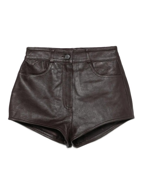 The Frankie Shop Loen leather pocket shorts - Brown - zdjęcie produktu nr 1
