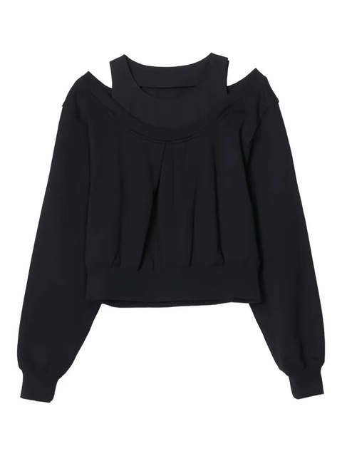3.1 Phillip Lim cut-out long-sleeve sweatshirt - Black - zdjęcie produktu nr 2