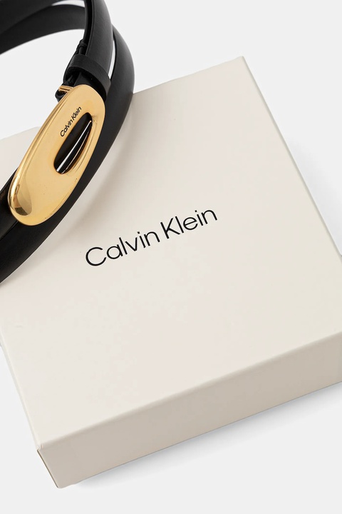Calvin Klein pasek skórzany damski kolor czarny LV04F7022G - zdjęcie produktu nr 2