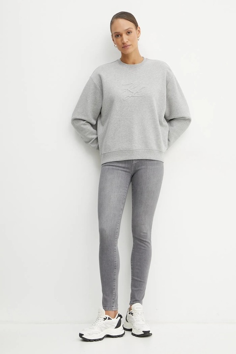 Karl Lagerfeld jeansy damskie kolor szary A1W10077 - zdjęcie produktu nr 2