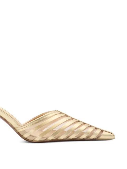 Cult Gaia 70mm Viera pointed-toe mules - Yellow - zdjęcie produktu nr 2