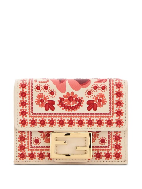 FENDI floral-printed leather wallet - Neutrals - zdjęcie produktu nr 1