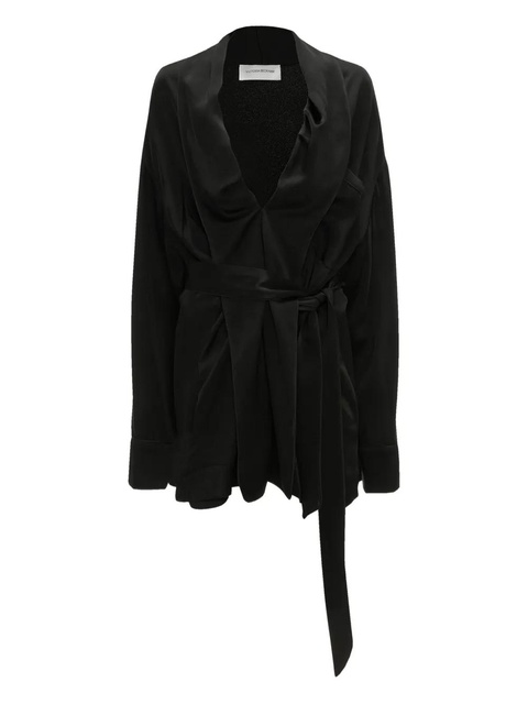 Victoria Beckham wrap-design mini dress - Black - zdjęcie produktu nr 1