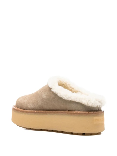 Prada suede slippers - Neutrals - zdjęcie produktu nr 1