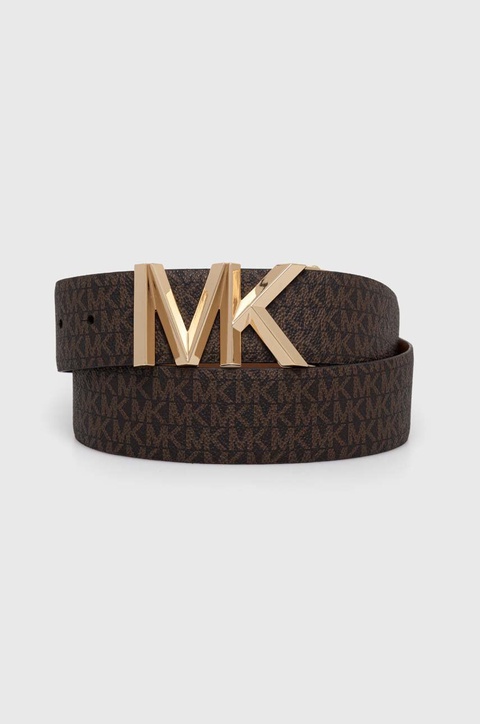 MICHAEL Michael Kors pasek skórzany dwustronny damski kolor brązowy - zdjęcie produktu nr 1