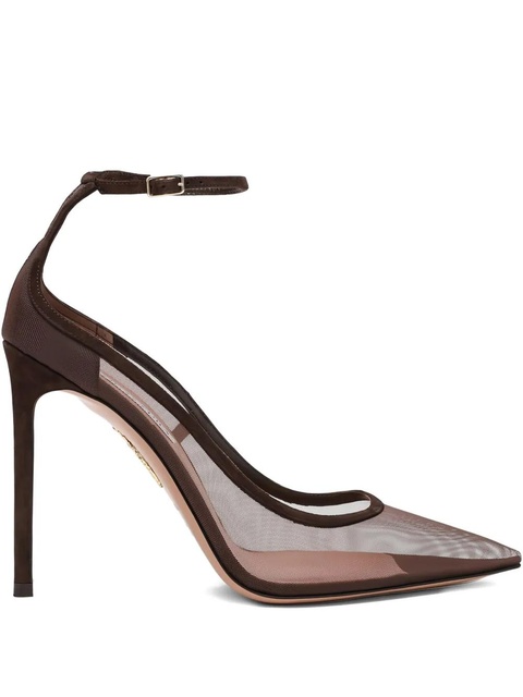 Aquazzura 85mm mesh-panelling heeled pumps - Brown - zdjęcie produktu nr 1