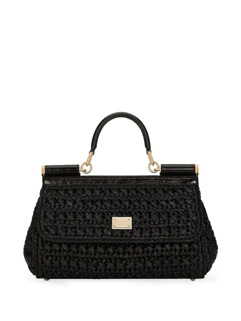 Dolce & Gabbana Sicily interwoven mini bag - Black - zdjęcie produktu nr 1