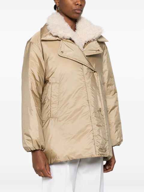 Moncler Voue sherpa-collar quilted jacket - Neutrals - zdjęcie produktu nr 2