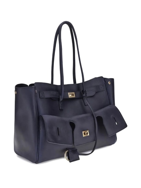 Balenciaga medium Bel Air leather shoulder bag - Blue - zdjęcie produktu nr 2