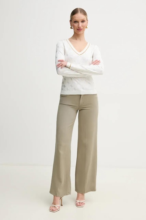 Guess sweter ROSIE damski kolor beżowy lekki W5GR07 Z3D60 - zdjęcie produktu nr 2