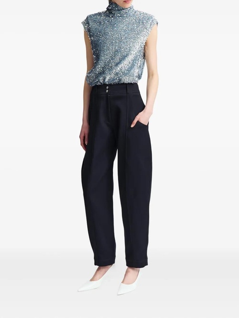 16Arlington Pola piped-seam pocket tapered trousers - Black - zdjęcie produktu nr 1