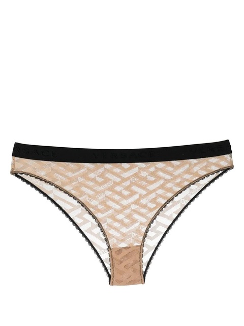 Versace all-over monogram-pattern briefs - Neutrals - zdjęcie produktu nr 1