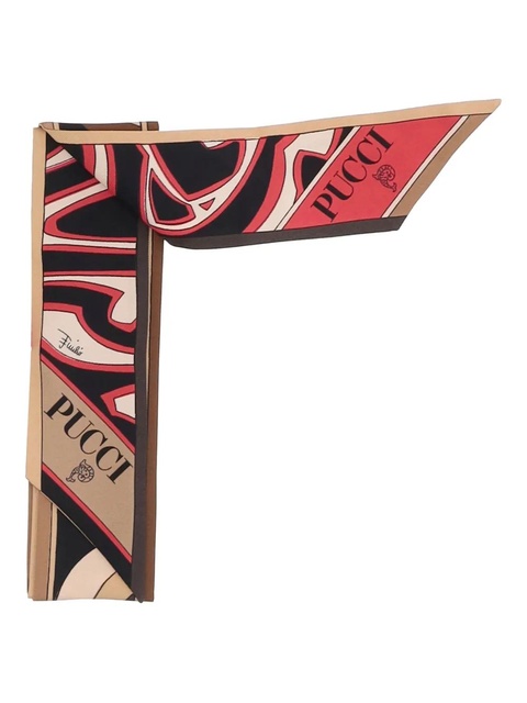 PUCCI geometric-print silk scarf - Brown - zdjęcie produktu nr 2