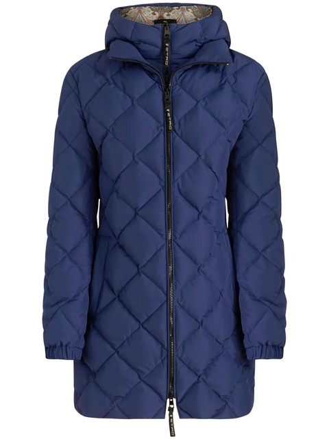 ETRO zipped hooded puffer jacket - Blue - zdjęcie produktu nr 1