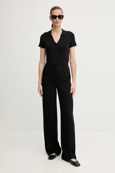 Dkny polo damski kolor czarny DJ4R0188 - zdjęcie produktu nr 2