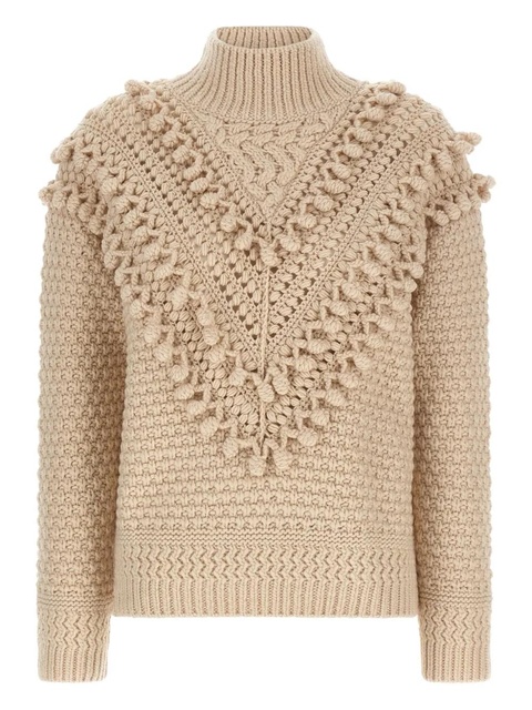 ZIMMERMANN Hypnotic Bauble pompom-detail sweater - Neutrals - zdjęcie produktu nr 1