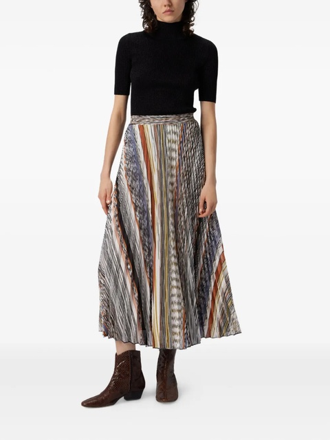Missoni pleated knit midi skirt - Neutrals - zdjęcie produktu nr 2