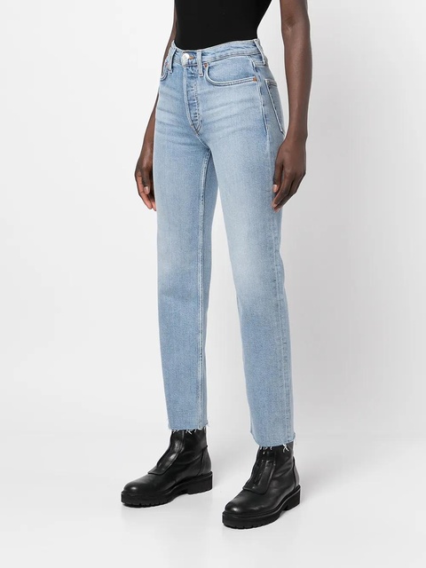 RE/DONE Stove Pipe high-rise straight jeans - Blue - zdjęcie produktu nr 2