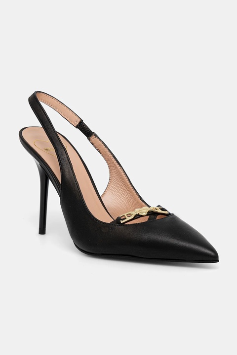 Love Moschino szpilki skórzane kolor czarny JA10309G1NIA0000 - zdjęcie produktu nr 1