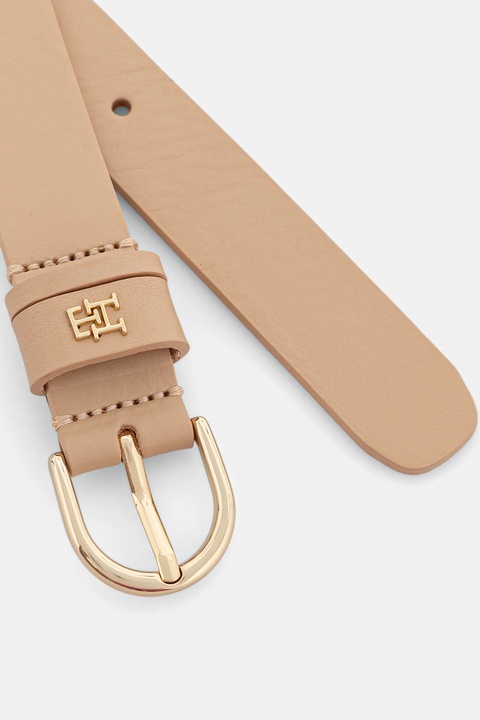 Tommy Hilfiger pasek skórzany damski kolor beżowy AW0AW16836 - zdjęcie produktu nr 2