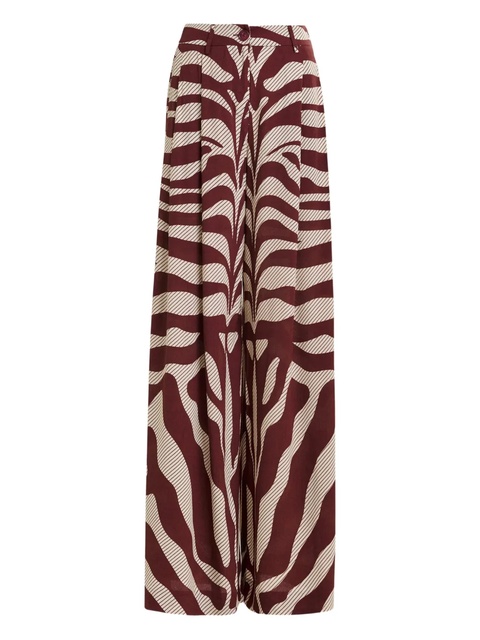 Essentiel Antwerp zebra-print pleated palazzo pants - Red - zdjęcie produktu nr 1