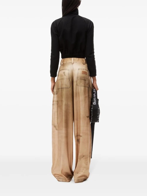 Alexander Wang logo-tape cropped track jacket - Black - zdjęcie produktu nr 2