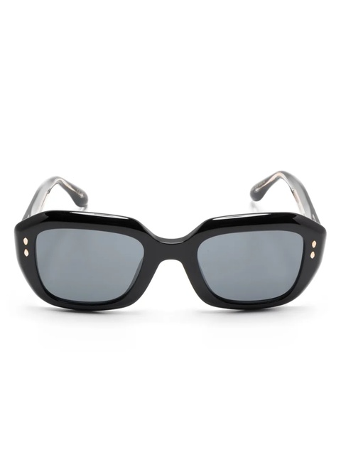 Isabel Marant Eyewear logo-engraved square-frame sunglasses - Black - zdjęcie produktu nr 1