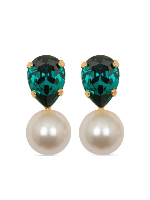 Jennifer Behr Cimone crystal-pearl earrings - Gold - zdjęcie produktu nr 1
