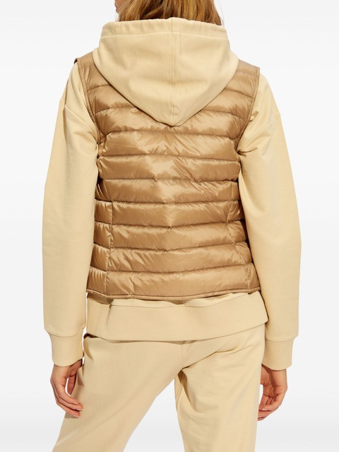 Moncler mock neck logo patch down gilet - Neutrals - zdjęcie produktu nr 2