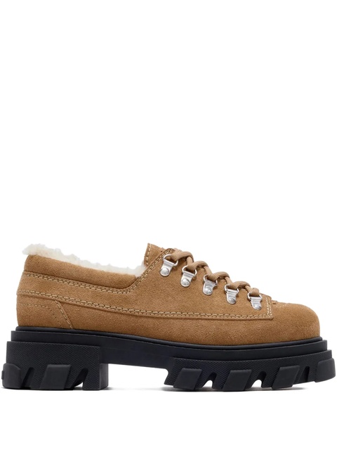 GANNI cleated suede-leather loafers - Brown - zdjęcie produktu nr 1