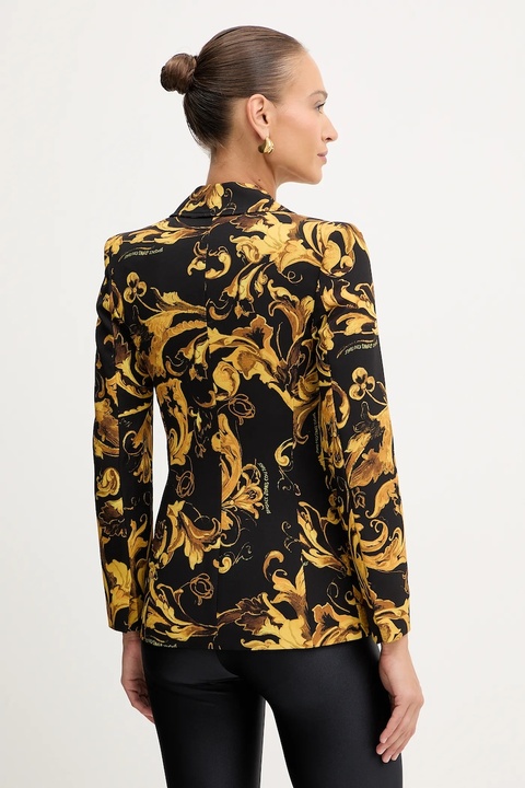 Versace Jeans Couture marynarka kolor czarny jednorzędowa wzorzysta 79HAQ703 NS565 - zdjęcie produktu nr 2